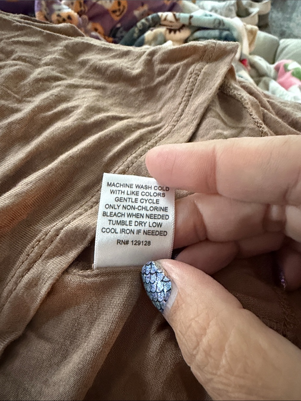 Light Brown Crochet-Back Open Cardigan - Picture 6 of 6
